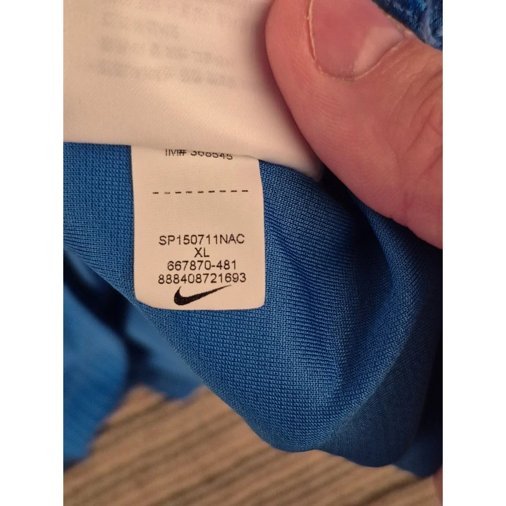 Nike India Cricket‎ Jersey Mens XL Blue Star India Dri-FIT National Team Polo